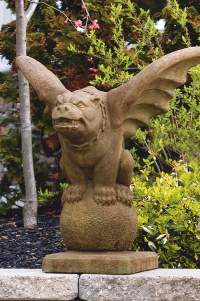 Gothic architecture Gargoyle on Globe Cement Stone Statue Cool